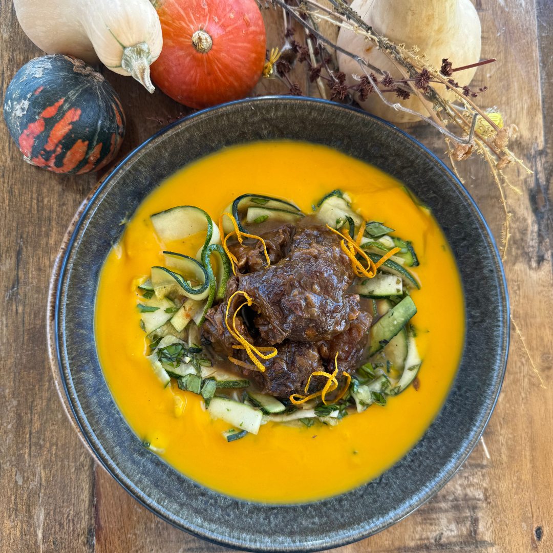 Pork Cheek with Pumpkin Purée