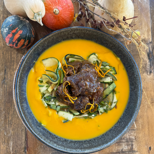 Pork Cheek with Pumpkin Purée