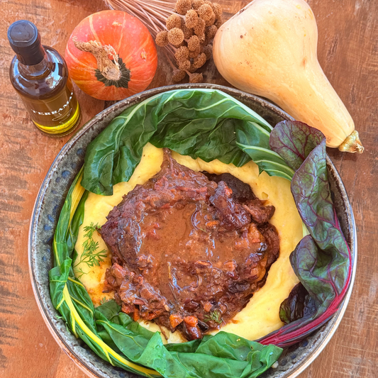 Ossobuco with Mashed Potatoes and Swiss Chard