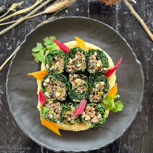 Mertolenga Beef Wraps with Mashed Potatoes and Vegetables