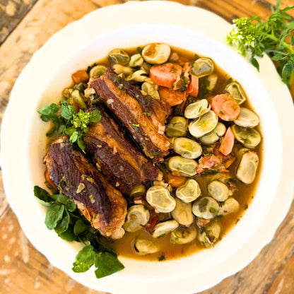 Favas com entrecosto