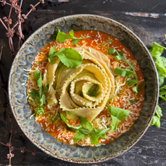 Raviolo with Pumpkin and Ricotta