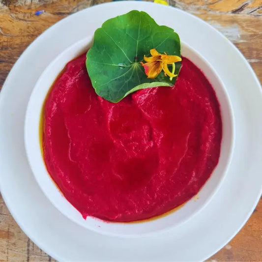 Beetroot, carrot and orange cream