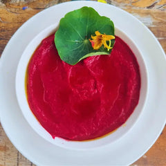 Beetroot, carrot and orange cream