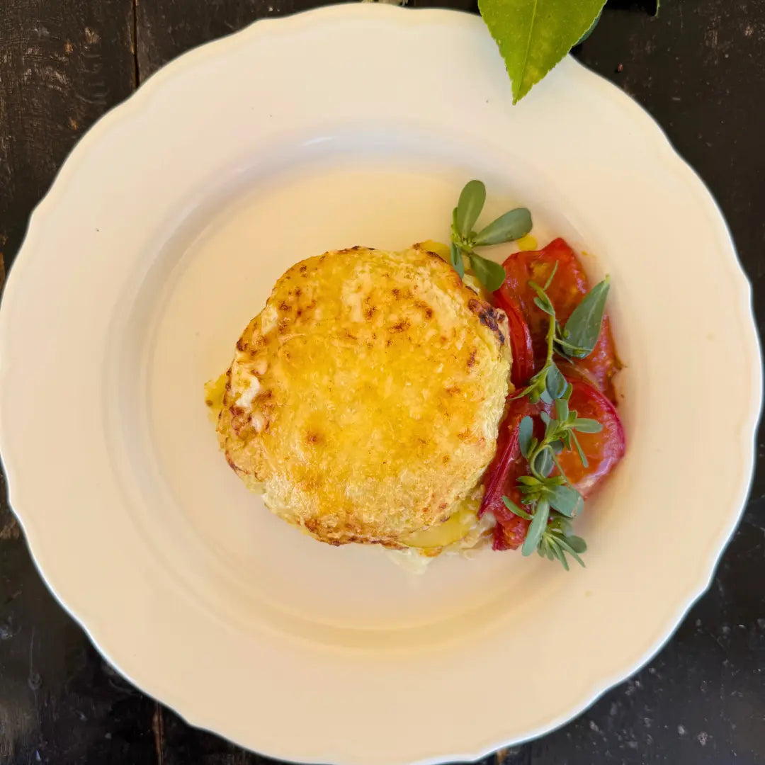 Gratin of river fish terrine.