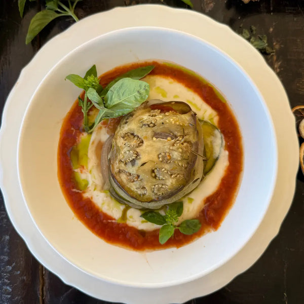 Summer vegetable terrine with cream